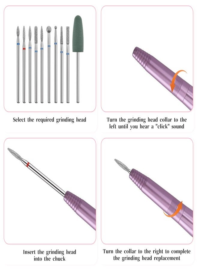 salbsever 10 PCS Nail Drill Bits Set, Russian Manicure Drill Bits, Cuticle Remover Nail Products for Manicure Pedicure for Home and NailSalon - Image 4